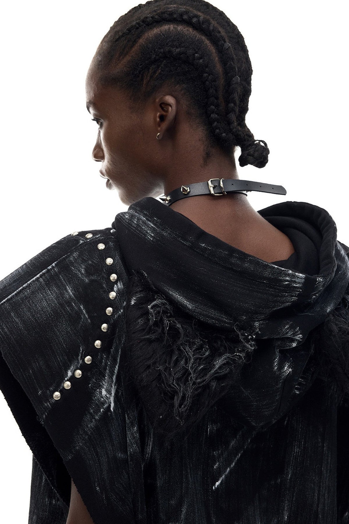 Cat Ear Studded Sleeveless Jacket Vest