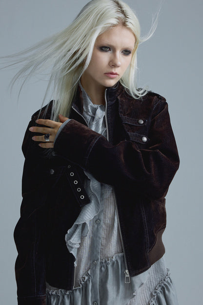 Short Matte Velvet Jacket