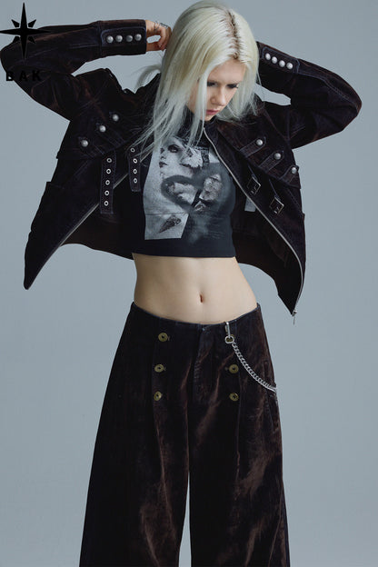 Short Matte Velvet Jacket