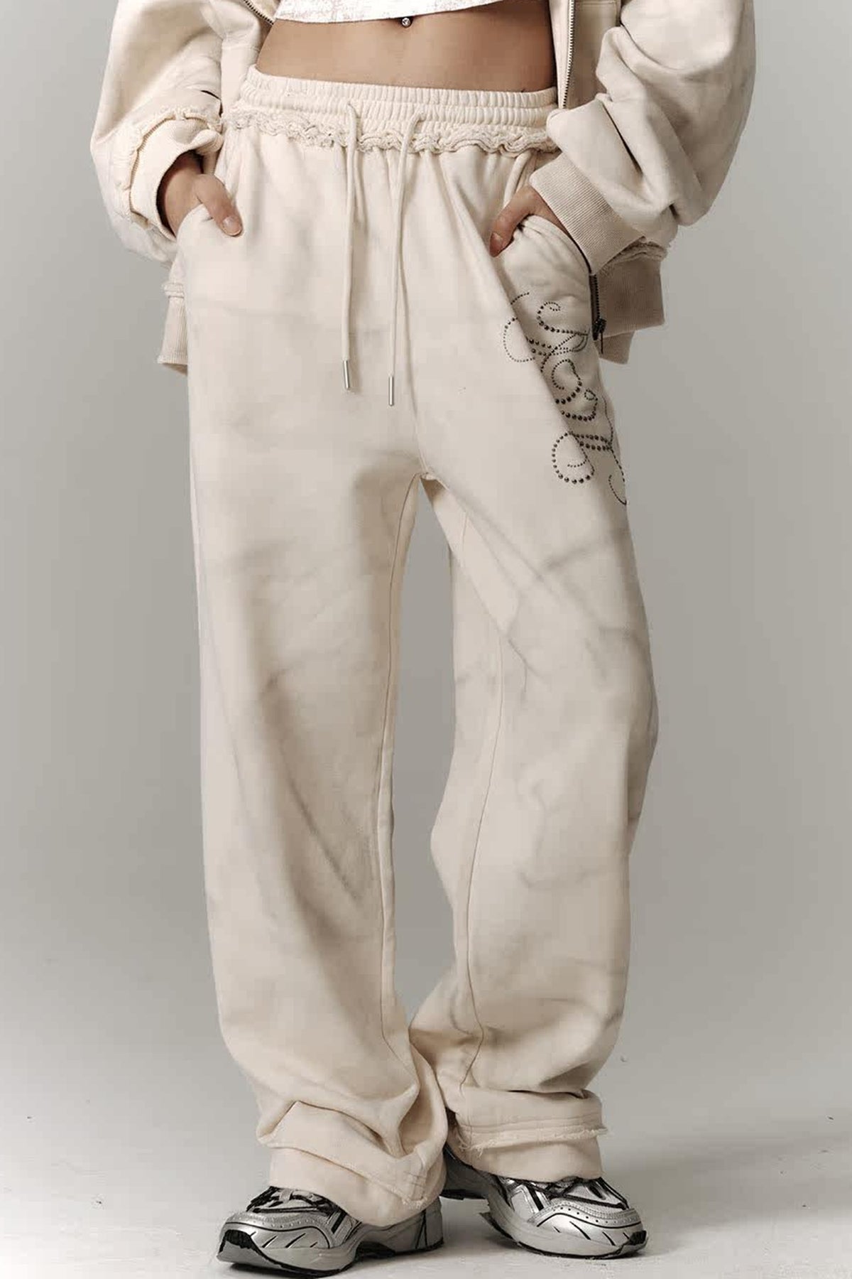 Dirty-Washed Vintage Loose Pants