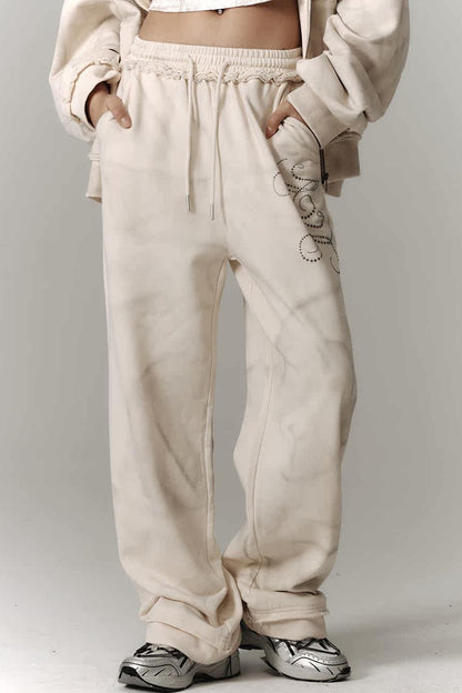 Dirty-Washed Vintage Loose Pants
