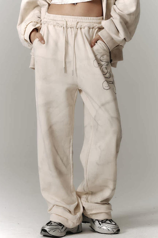 Dirty-Washed Vintage Loose Pants