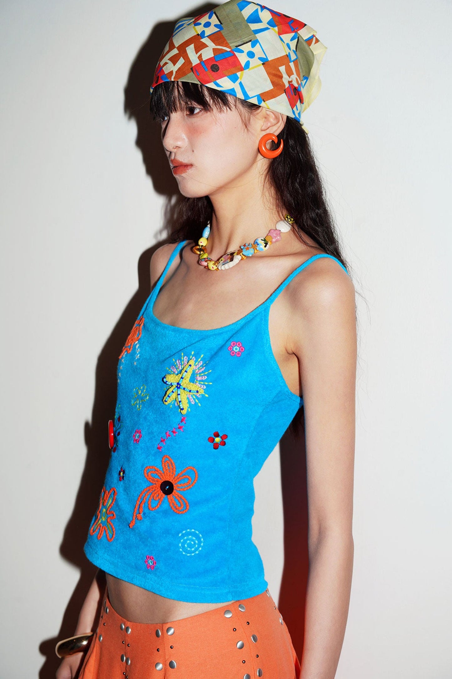 Colorful Rope Embroidery Camisole