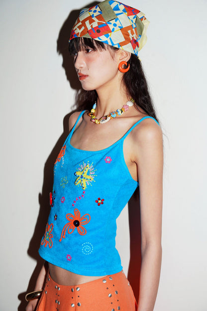 Colorful Rope Embroidery Camisole