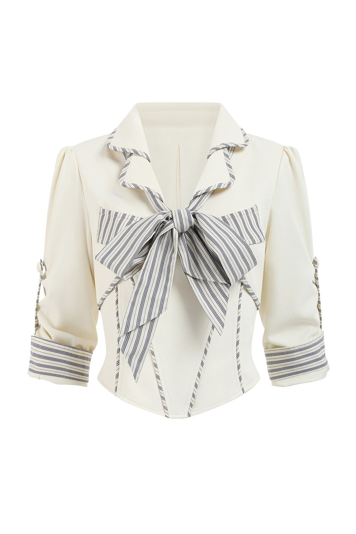 Striped Bow Layered-Look Dress, Top and Skirt Set -Up