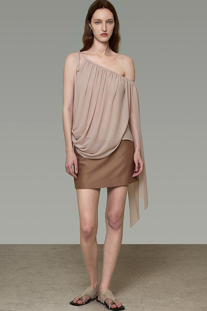 Off-Shoulder Ribbon Tie Top