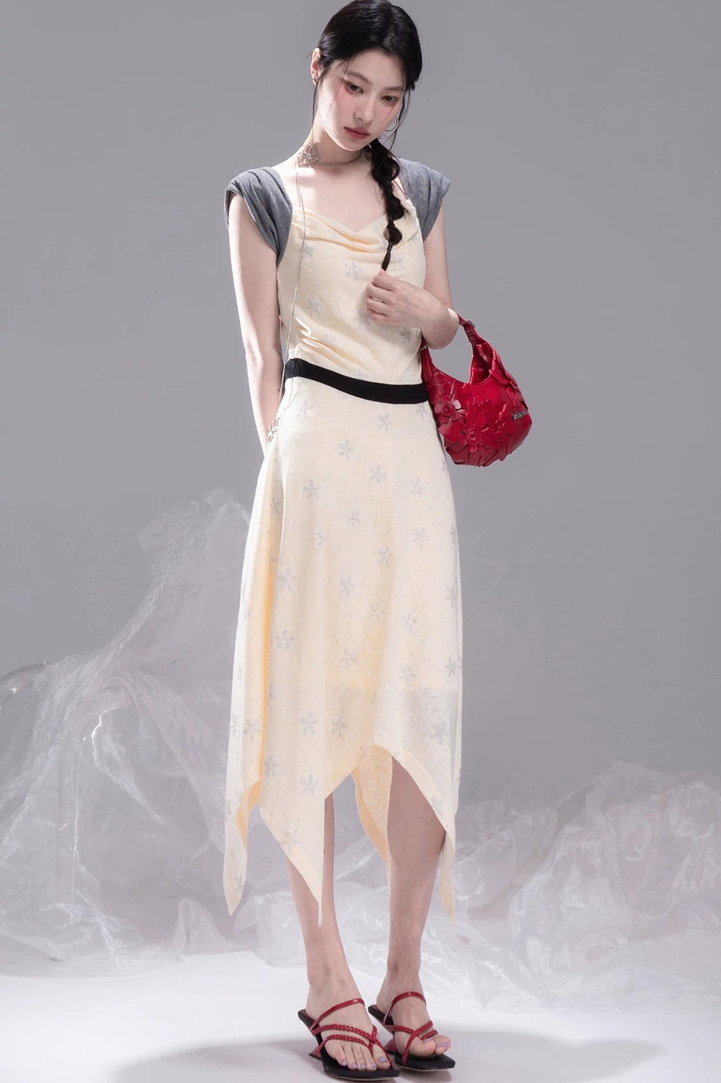 Starburst Pleated Knit Dress