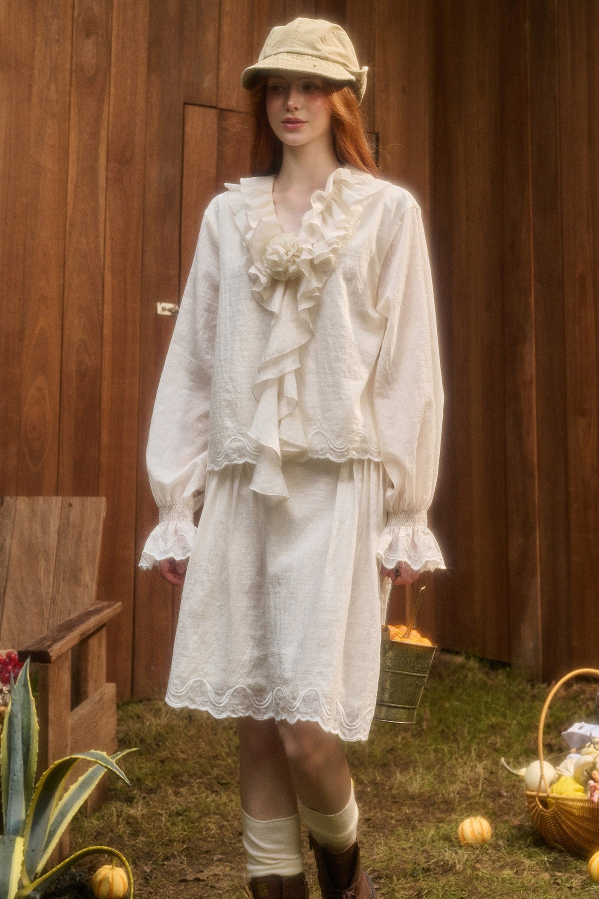Tencel Cotton Lace Embroidery Set-Up