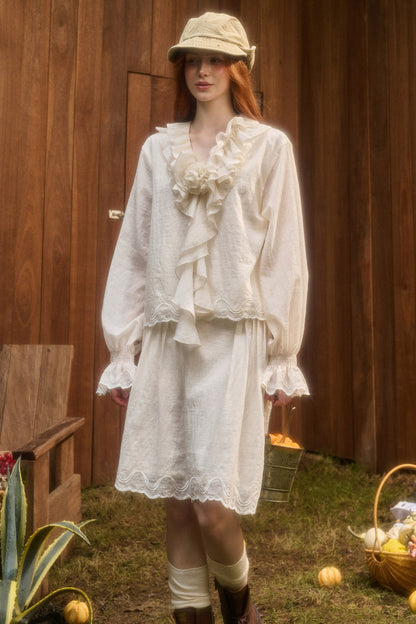Tencel Cotton Lace Embroidery Set-Up
