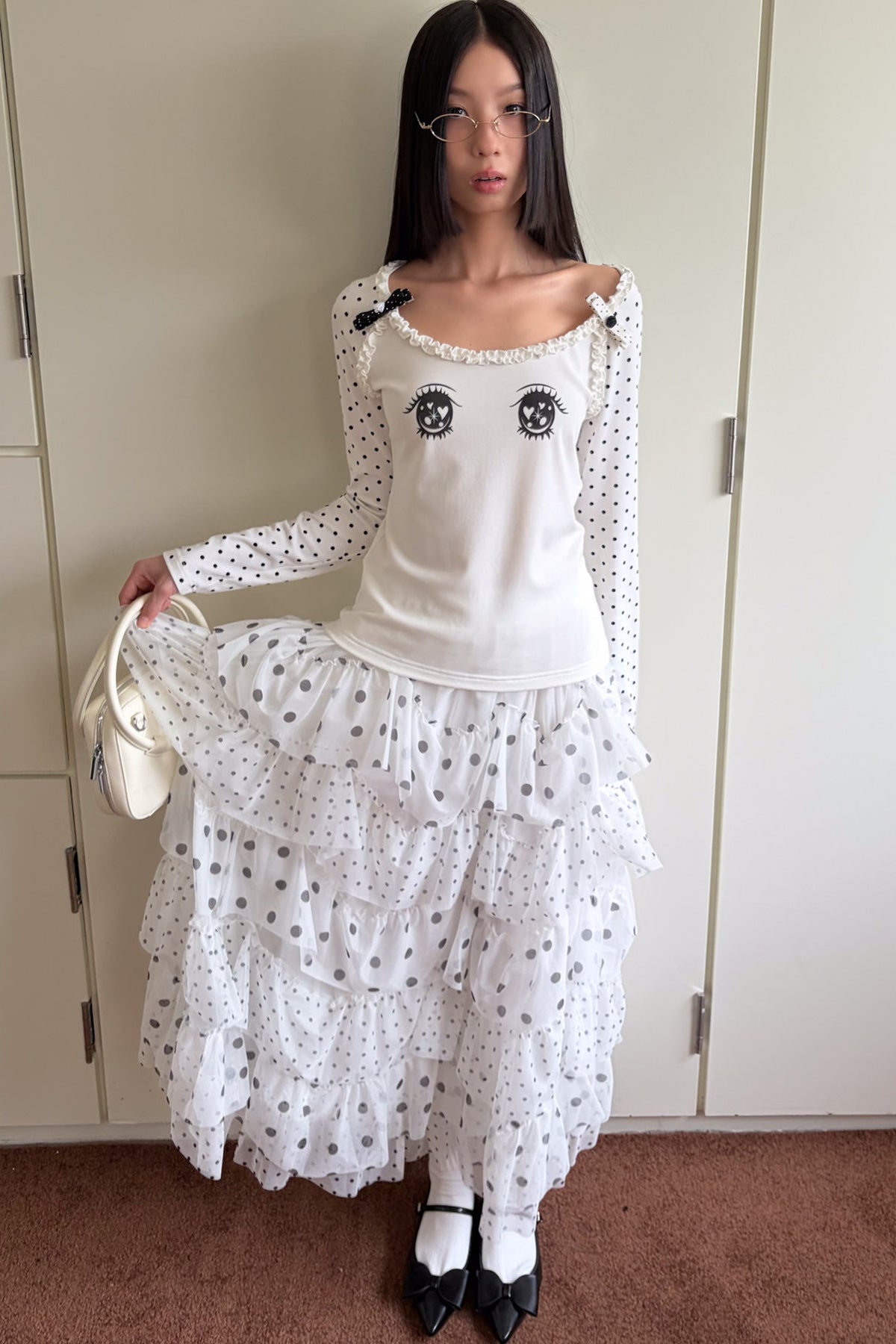 Polka Dot Tiered Cake Skirt