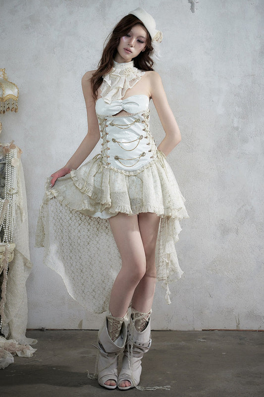 Victorian Lace Asymmetrical Dress Set-Up