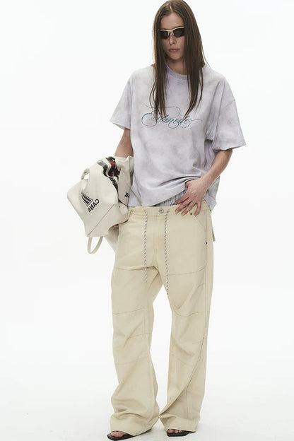Retro Distressed Flared Pants