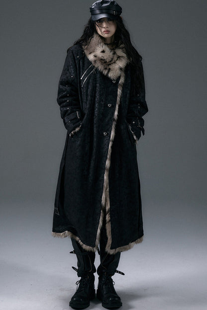 Reversible Suede Leopard Fur Coat