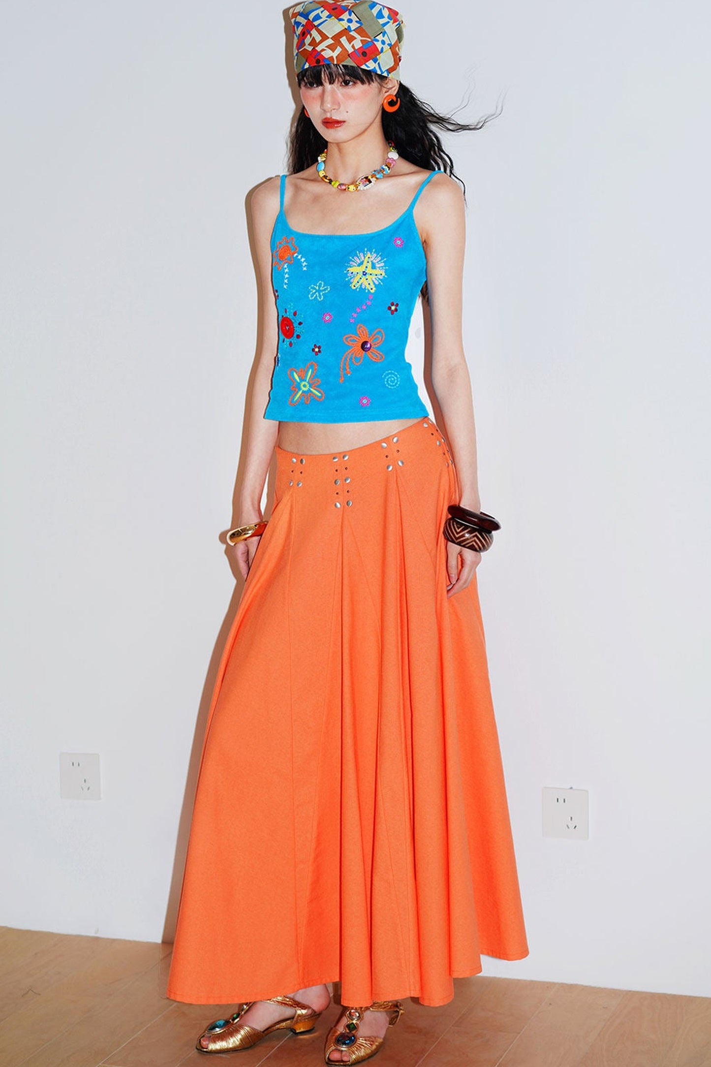 Colorful Rope Embroidery Camisole