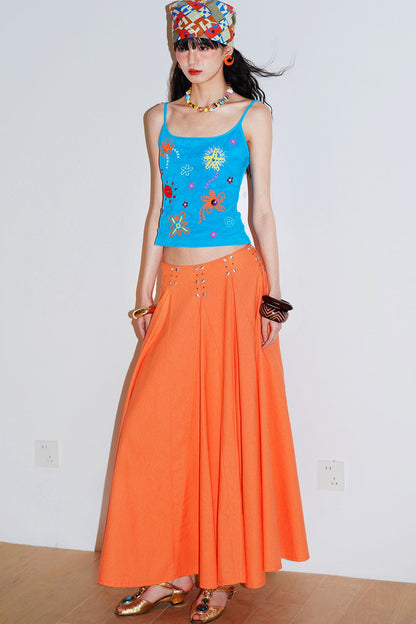 Colorful Rope Embroidery Camisole