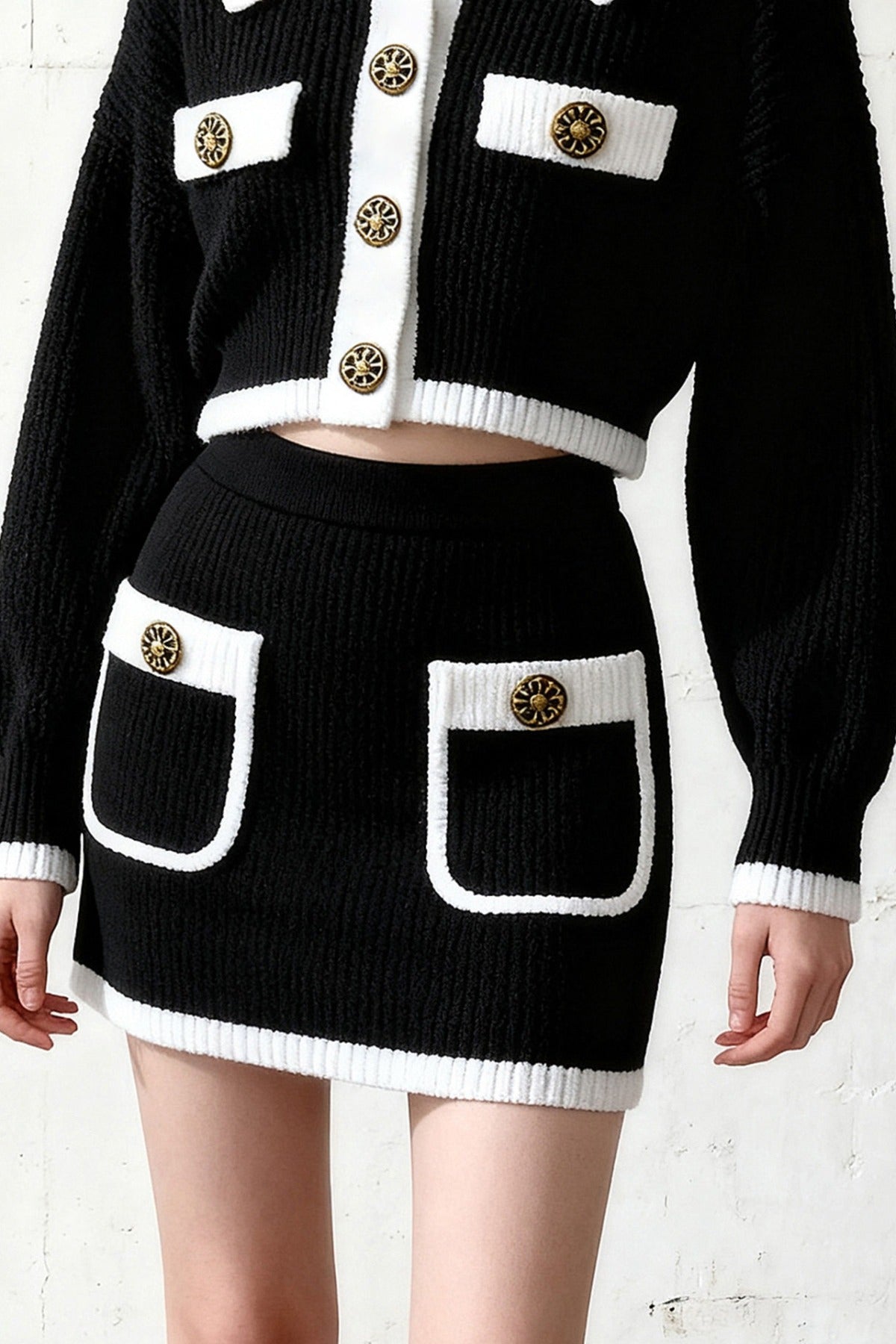 Pocketed Bodycon Knit Set