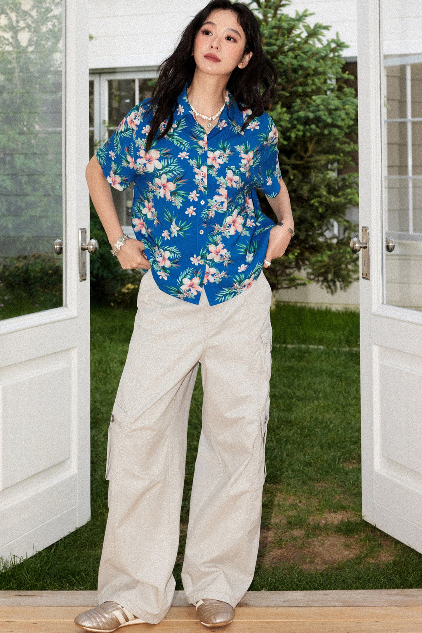 Washed Cotton Workwear Pants