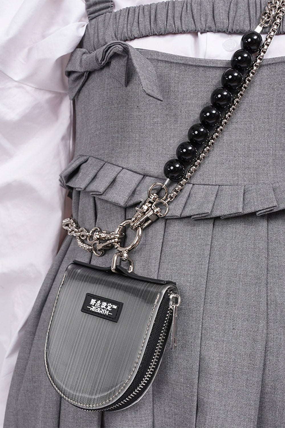 Borsetta con catena argentata Wild Key
