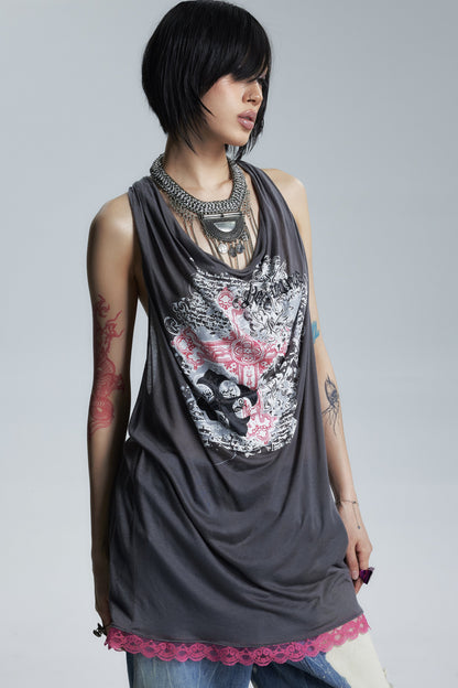 Transparent Swing Collar Camisole Top