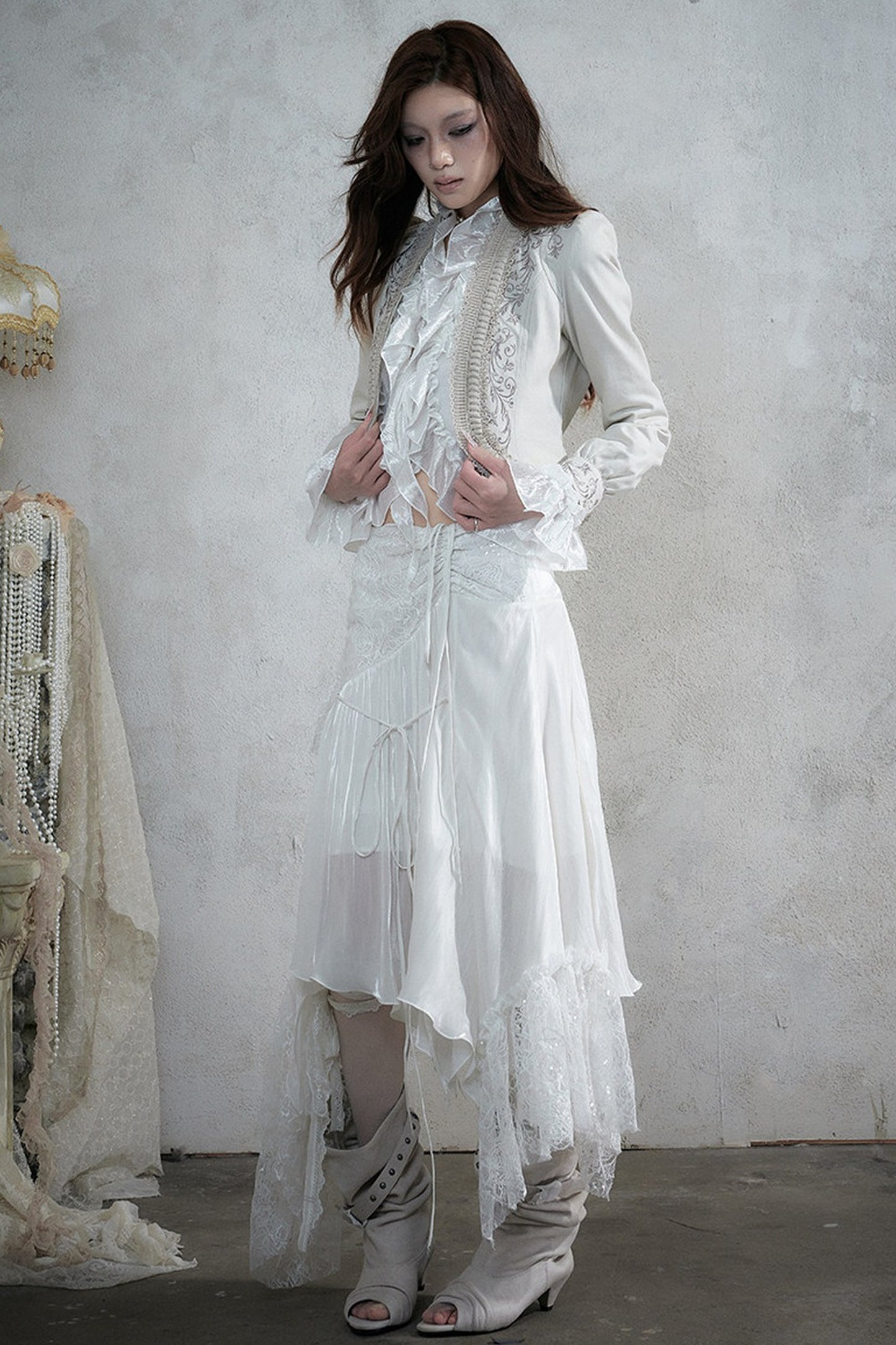 Romantic Lace Chiffon Skirt