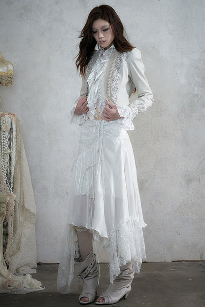 Romantic Lace Chiffon Skirt