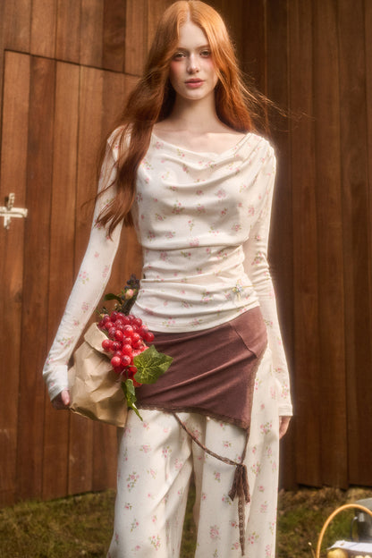 Liberty Style Print Top and Pants Set-Up