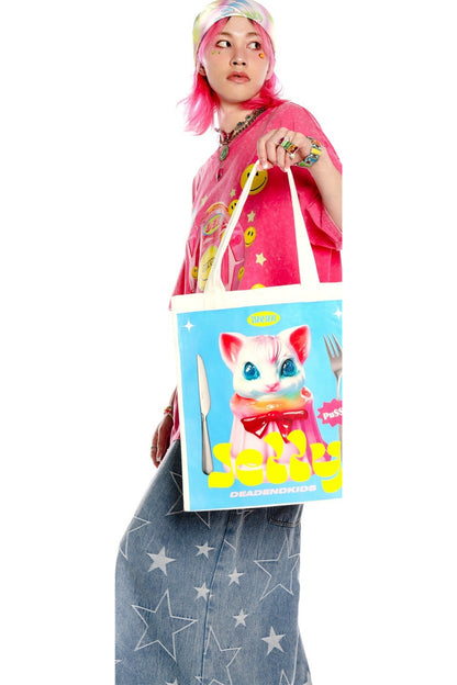 Colorful Canvas Shoulder Tote