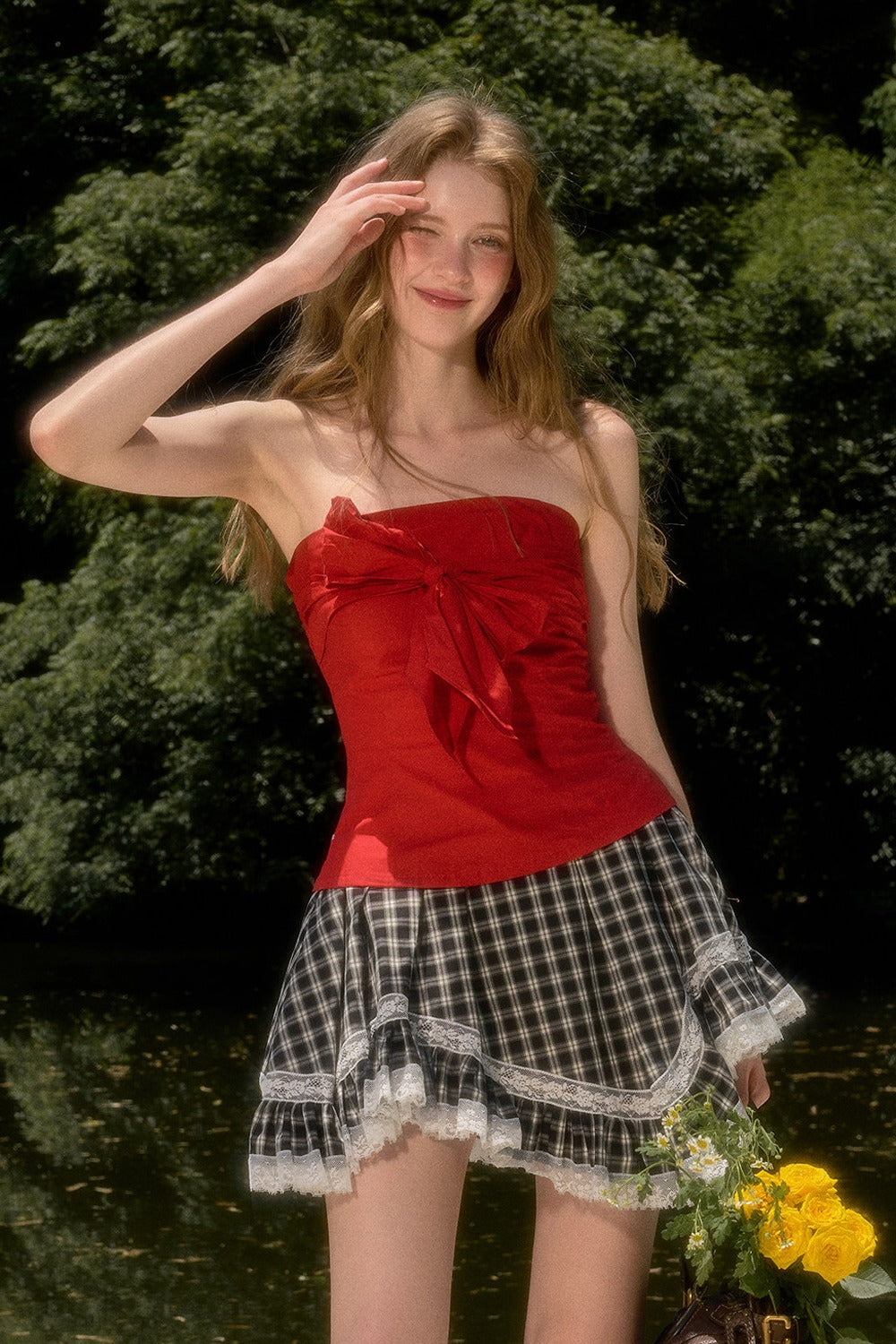 Bowknot Cotton Tube Top
