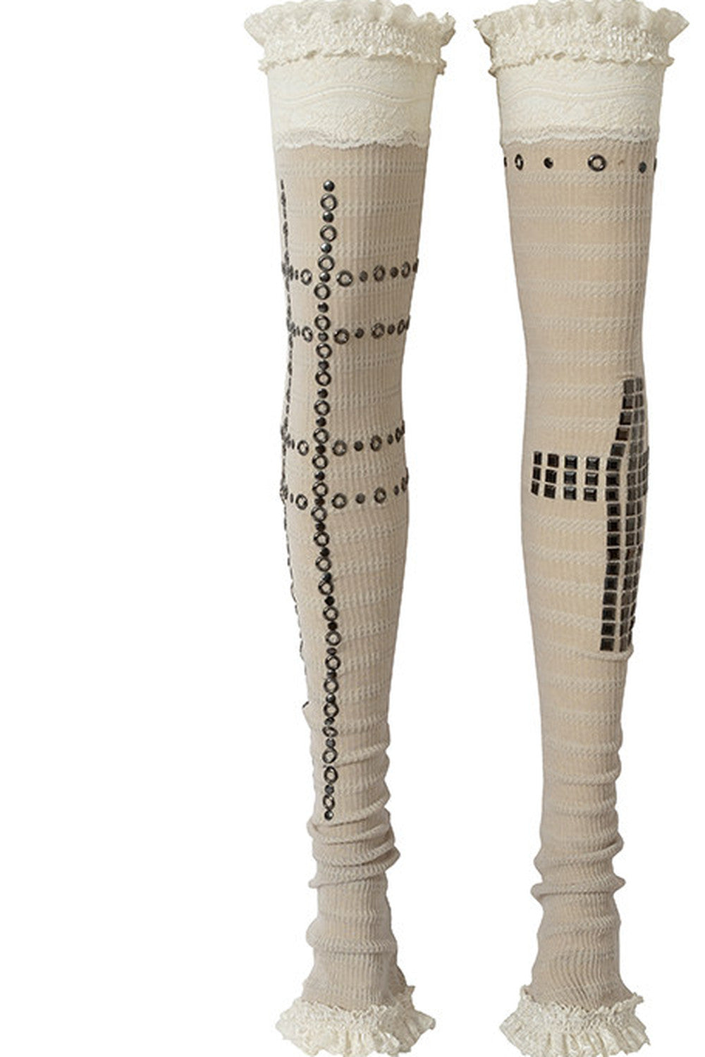 Stretchy Stacked Lace Leg Warmers
