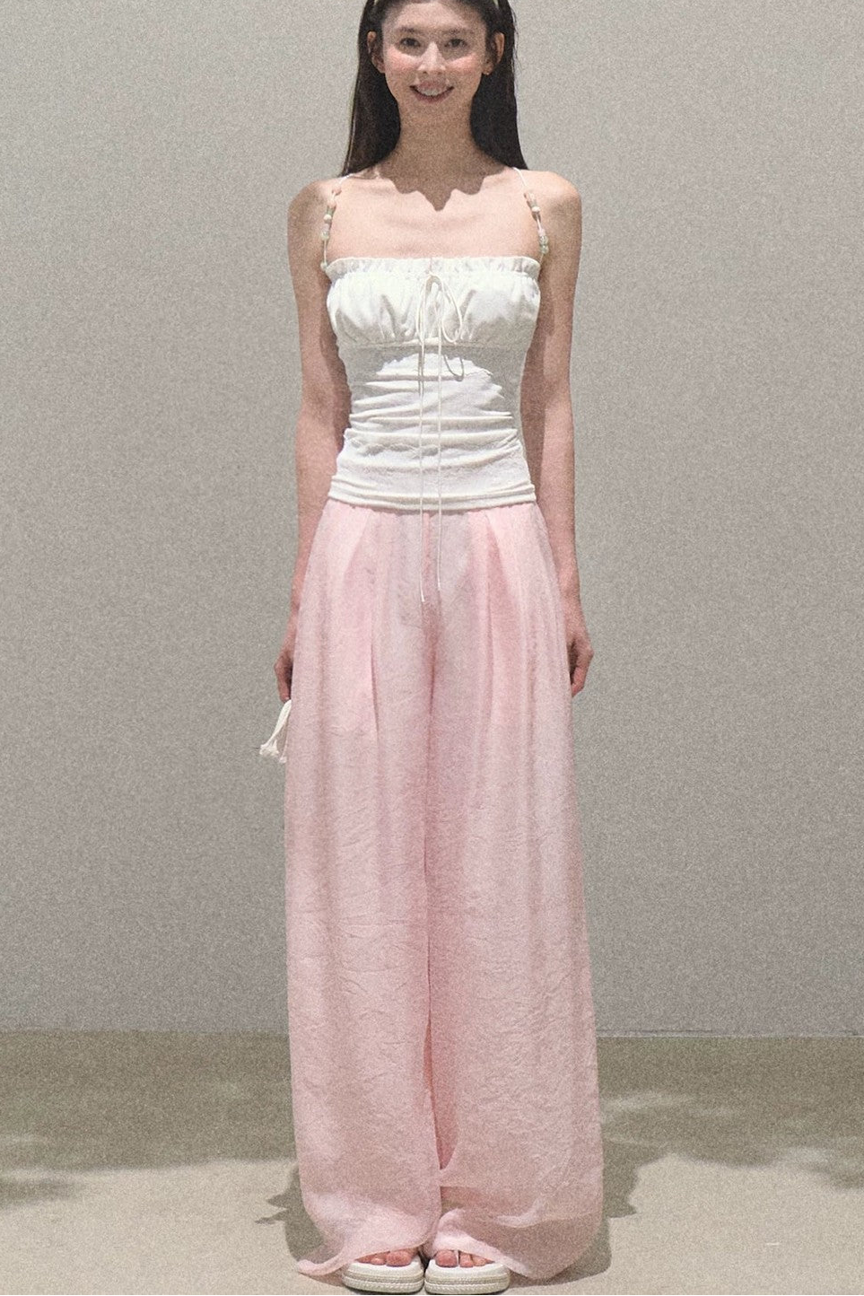 Old Money Mesh Wide-Leg Pants