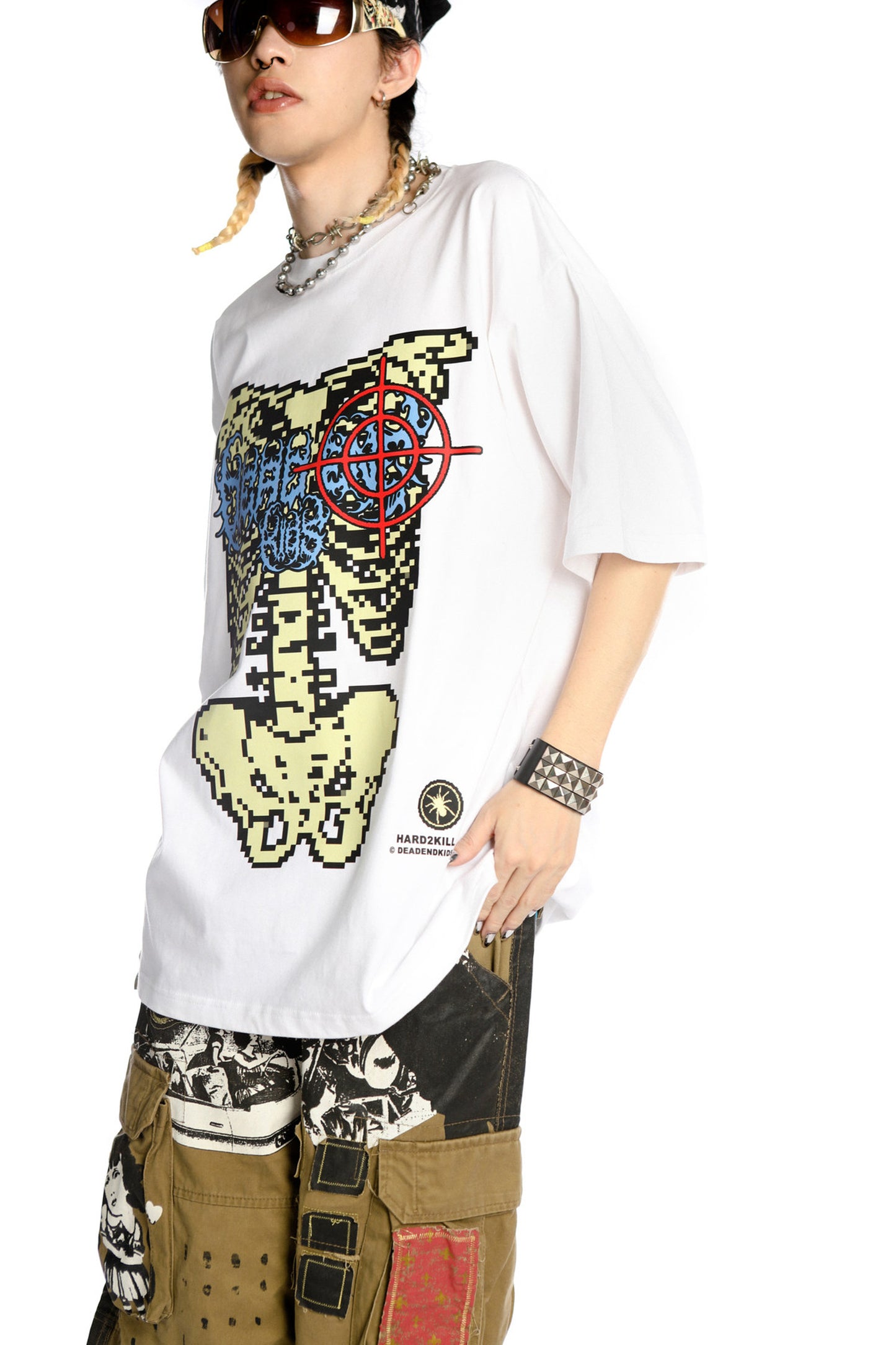 Skeleton Rock Hip-Hop Loose Blouse