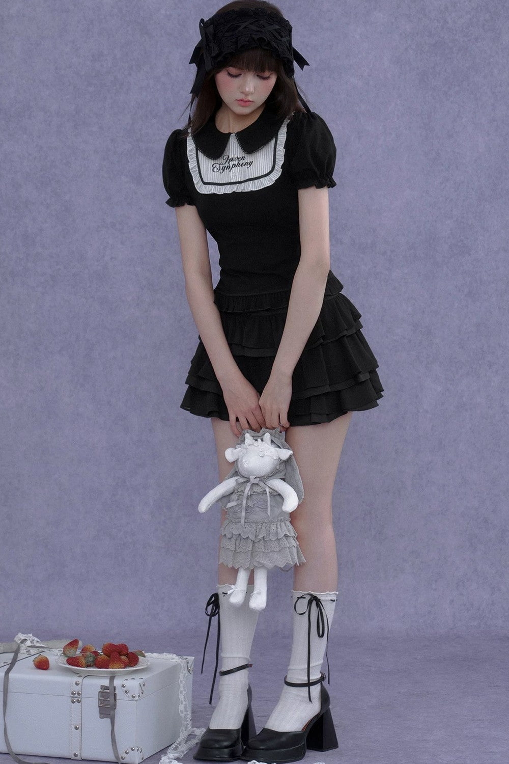 Dark Lolita Doll Collar Top Set-Up