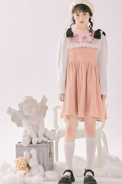 개성 있는 퍼프 소매 블라우스