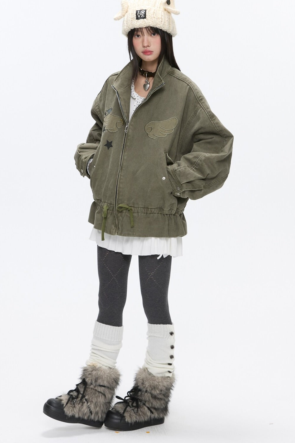 Beaded Quilted Green Jacket