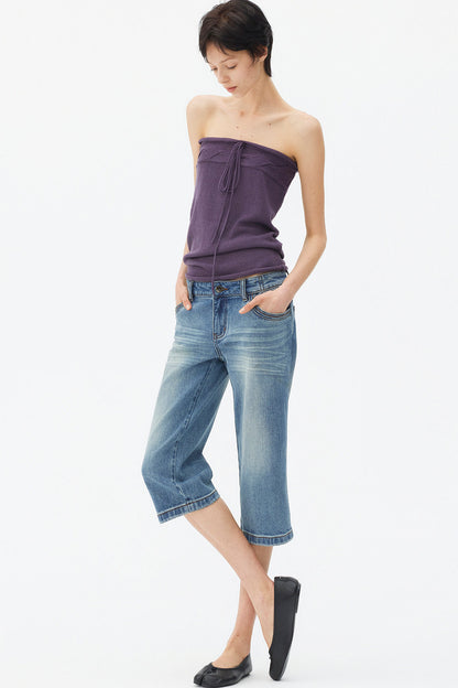 Wool Mohair Cable Knit Top