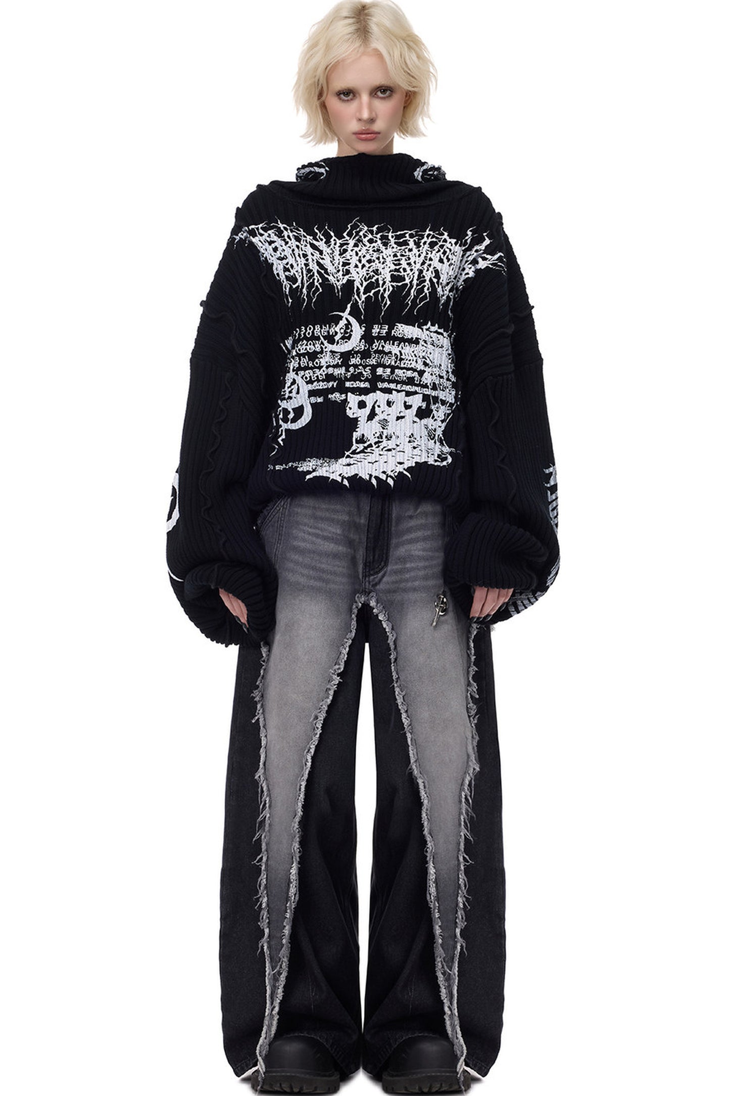 Deconstructed Wasteland Denim Pants
