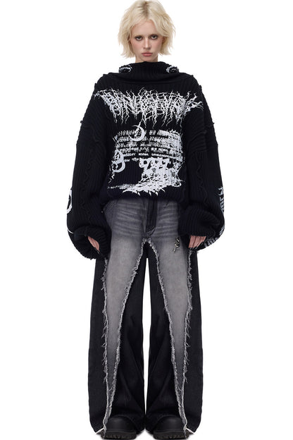 Deconstructed Wasteland Denim Pants
