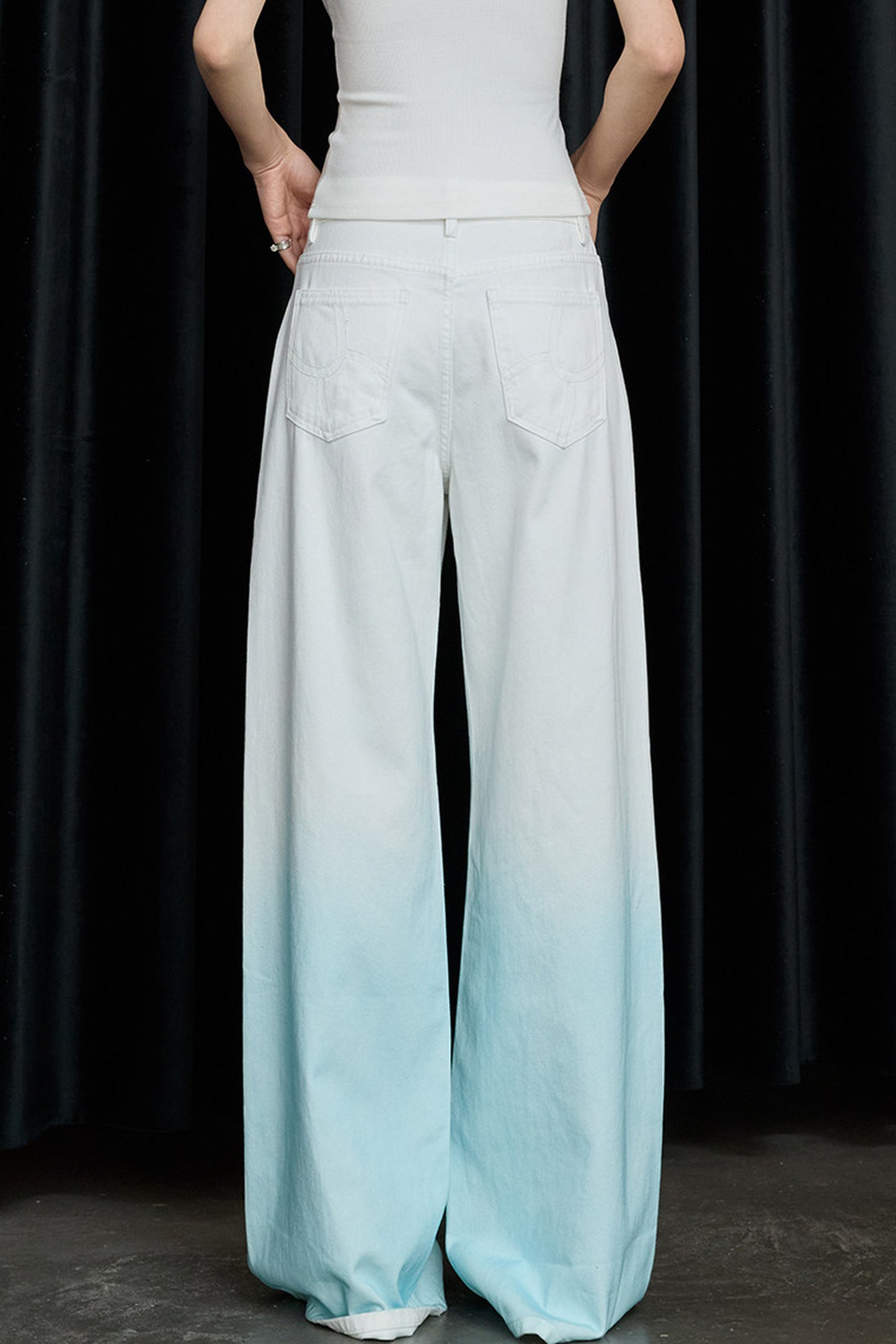 Gradient Wide-Leg Jeans