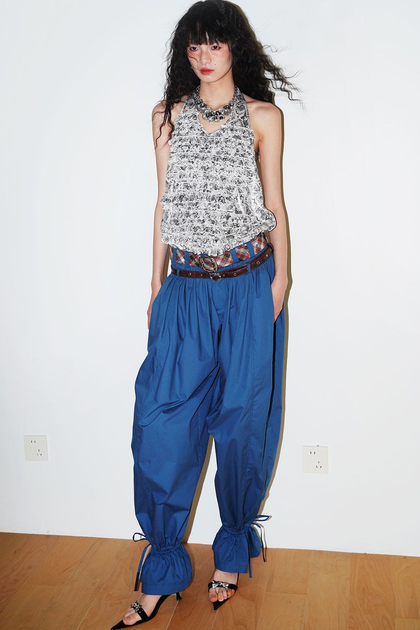 Retro Solid Color Balloon Pants