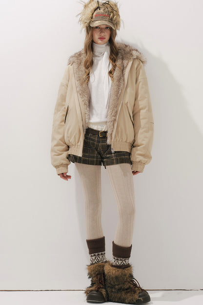 Workwear Cotton Padded Jacket and Shorts Set-Up
