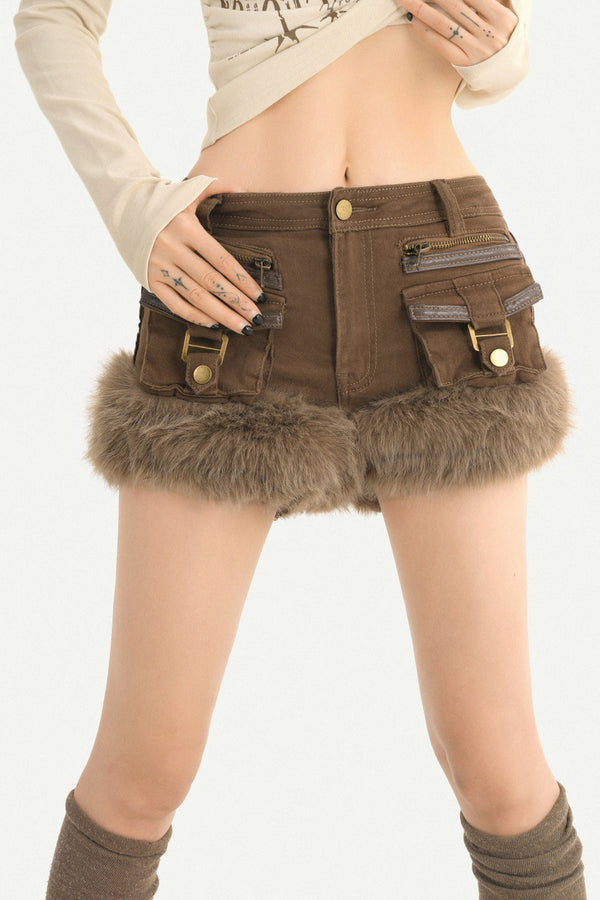 Frayed Denim Shorts