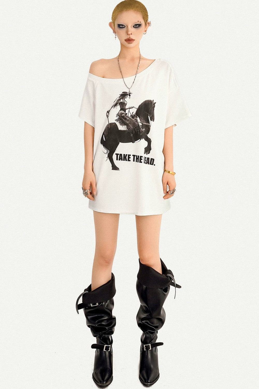 American Off-Shoulder Printed Top