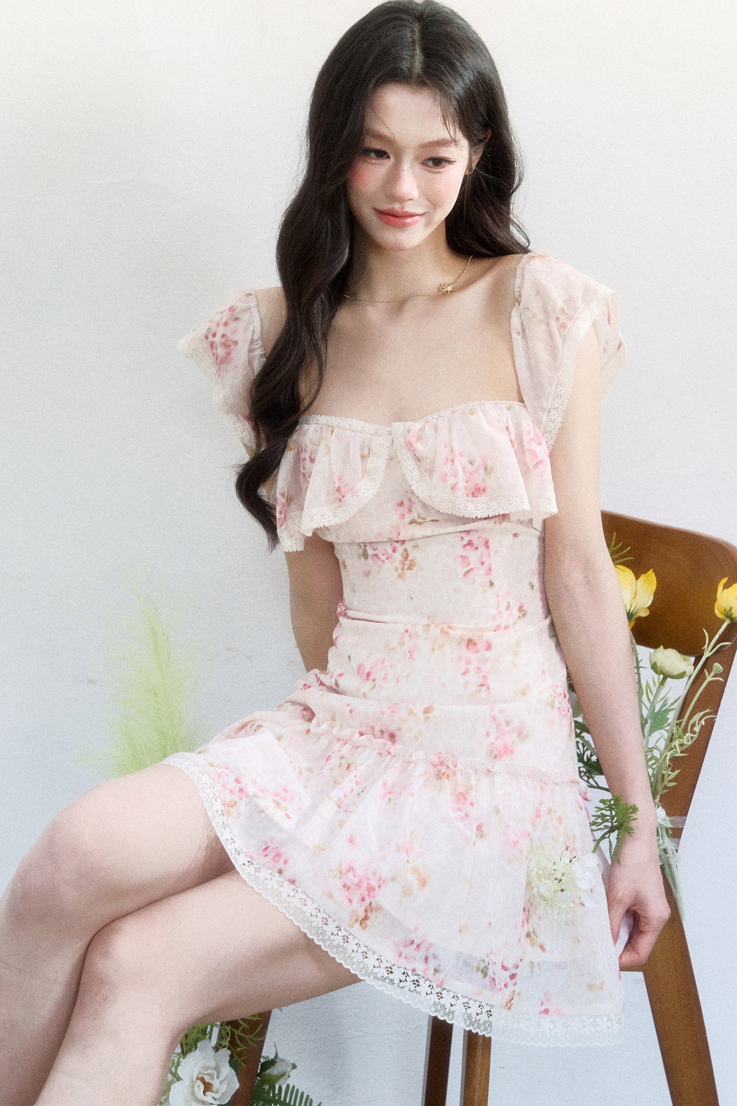 Pink Mist Chiffon Dress