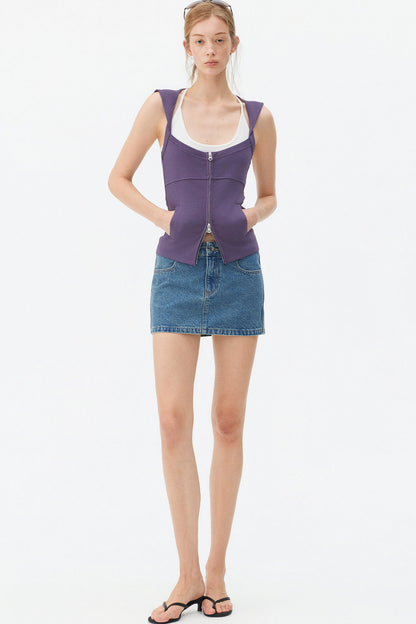 Ensemble gilet sans manches à couches aérées