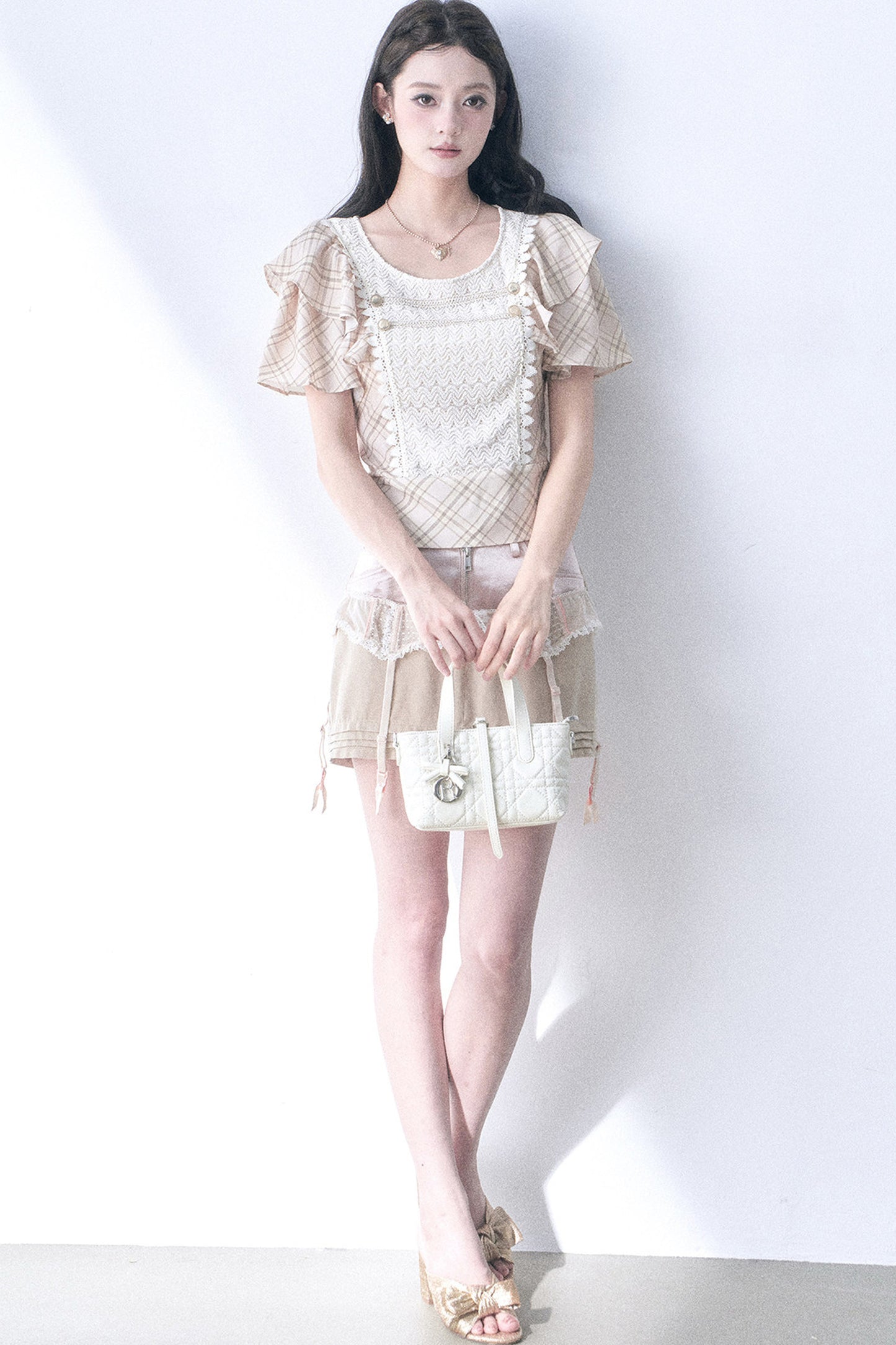 Forgotten Prayer Knitted Patchwork Top