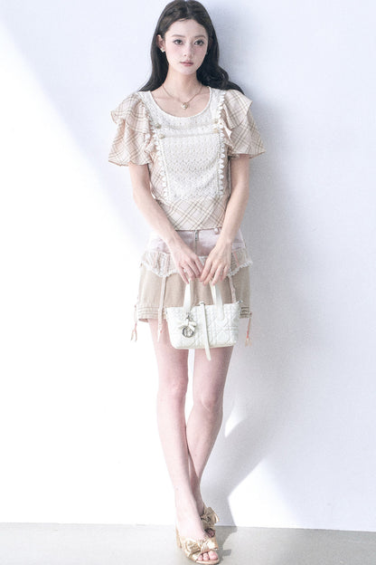 Forgotten Prayer Knitted Patchwork Top