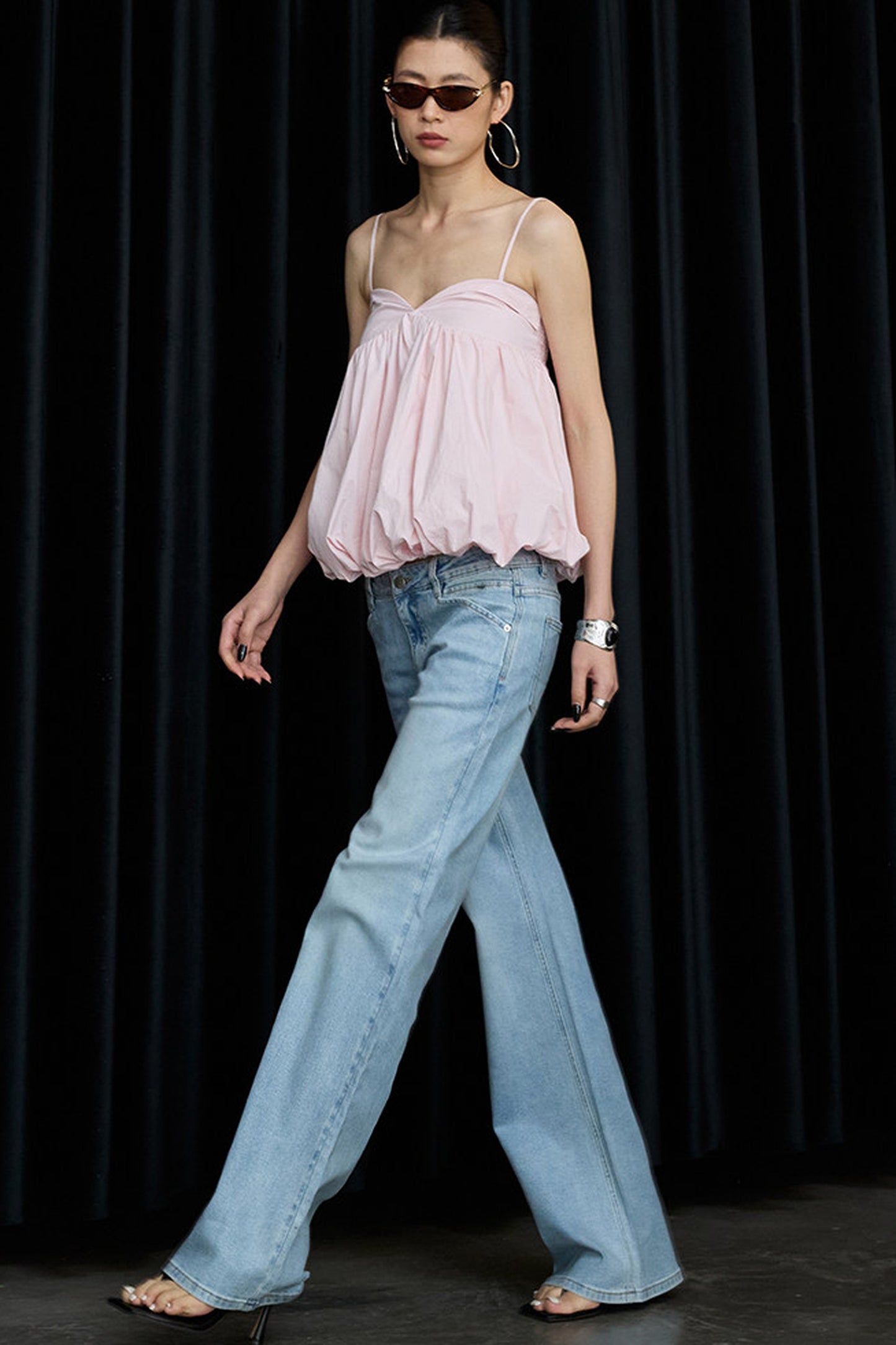 Mist Pink Cotton Camisole Top