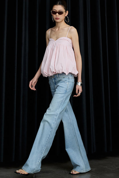 Mist Pink Cotton Camisole Top