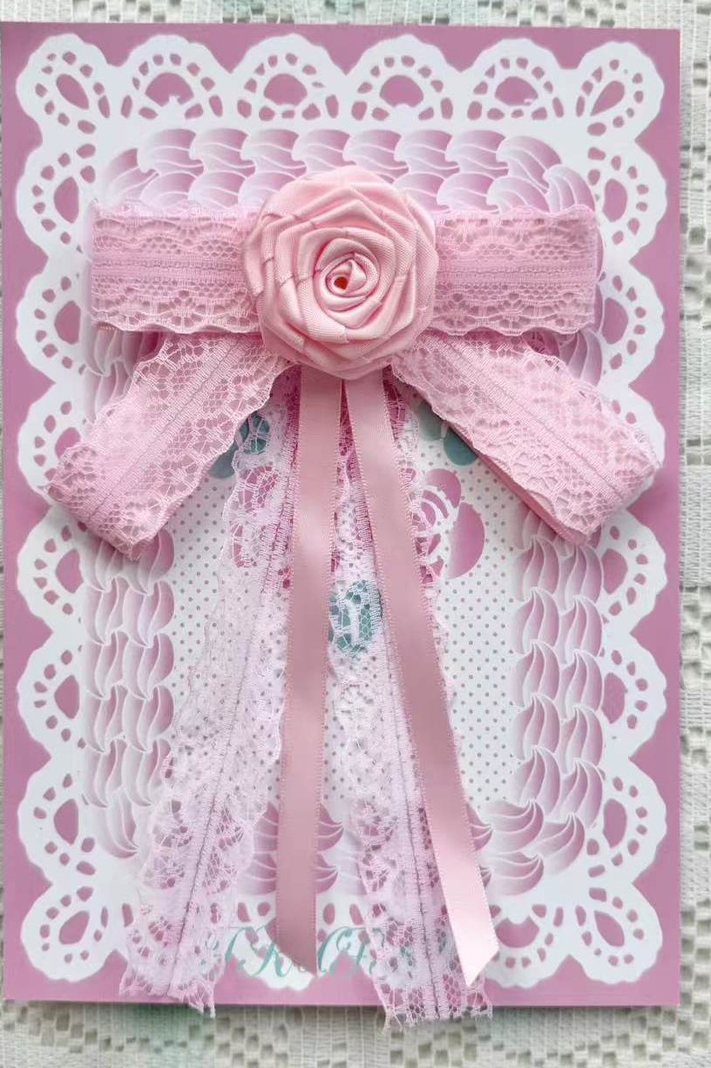 Rose Lace Bow Hair Clip