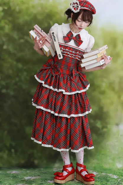 Showa Retro Red Lolita Dress